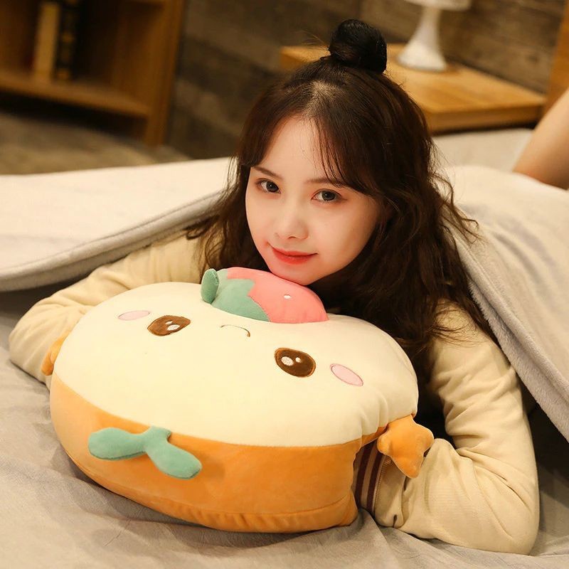 Mainan Anak Boneka Bantal Kursi Sofa 40×40Cm Bantal Penghangat Tangan Karakter Roti  Viral Berkualit