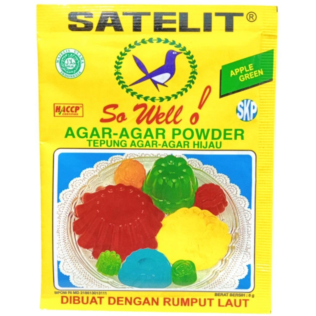 

[Powder] Satelit So Well Bubuk Agar-agar Hijau Satuan 6.5gr