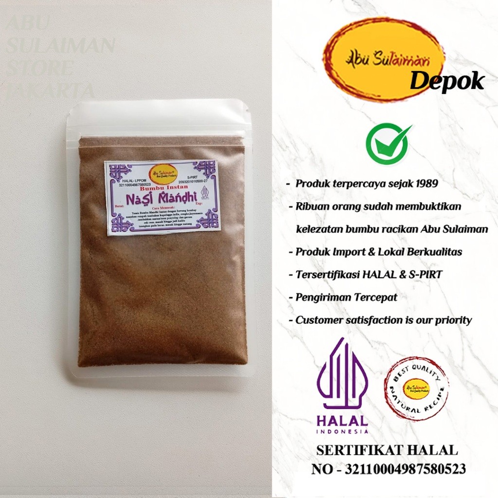 

Lebih Hemat! Bumbu Mandhi Abu Sulaiman Depok untuk ukuran 1 Liter Beras