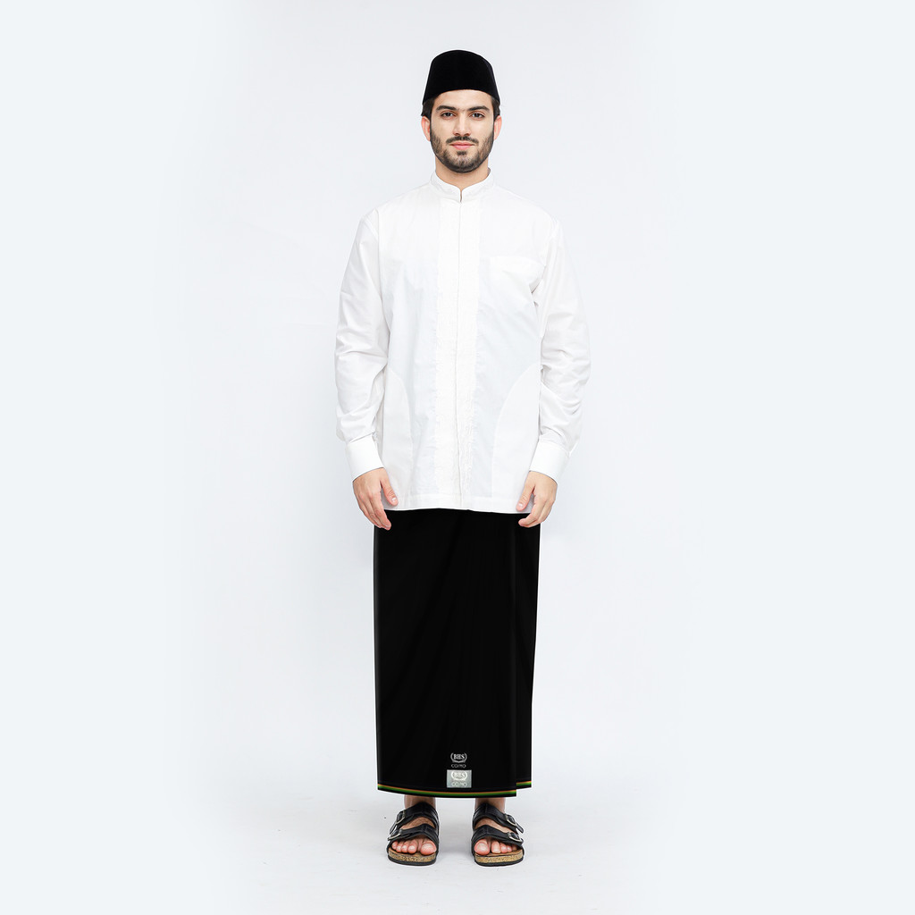 Sarung BHS Cosmo Silver Hitam Polos 01