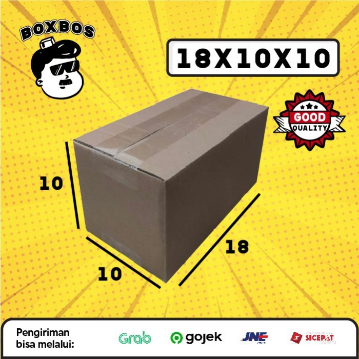 

KARDUS BOX uk 18x10x10 CM Kotak Packaging Corrugated SHEET POLOS
