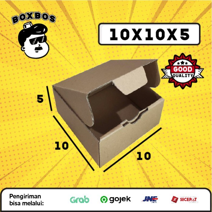 

10x10x5 CM Pizza KARDUS Corrugated Packaging Box packing Diecut