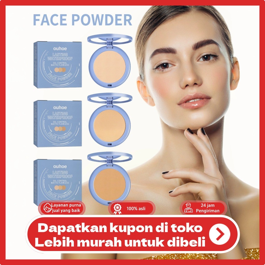 

OUHOE SACE LADY Compact Powder 8g / Bedak Tahan Lama 24 Jam / Bedak Padat Tahan Lama Anti Air / Translucent Powder / Setting Powder /Oil Control Face Powder Bedak Padat Waterproof /Bedak Translucent /Bedak Tahan Lama / Loose Powder Oil Control