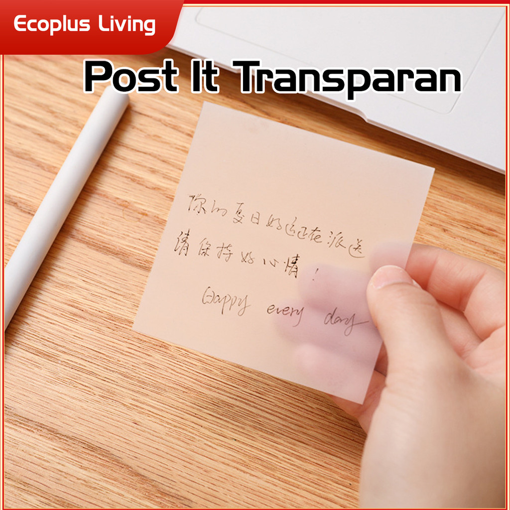 

Memo Polos Transparant Sticky Note Daily Catatan Sekolah Kantor ATK