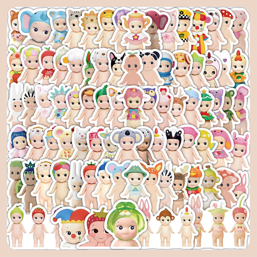 

100PCS Sonny Angel Stickers Cute Cartoon Graffiti Sticker Luggage Laptop Guitar Car Bike DIY Decals Scrapbook Kids Toys