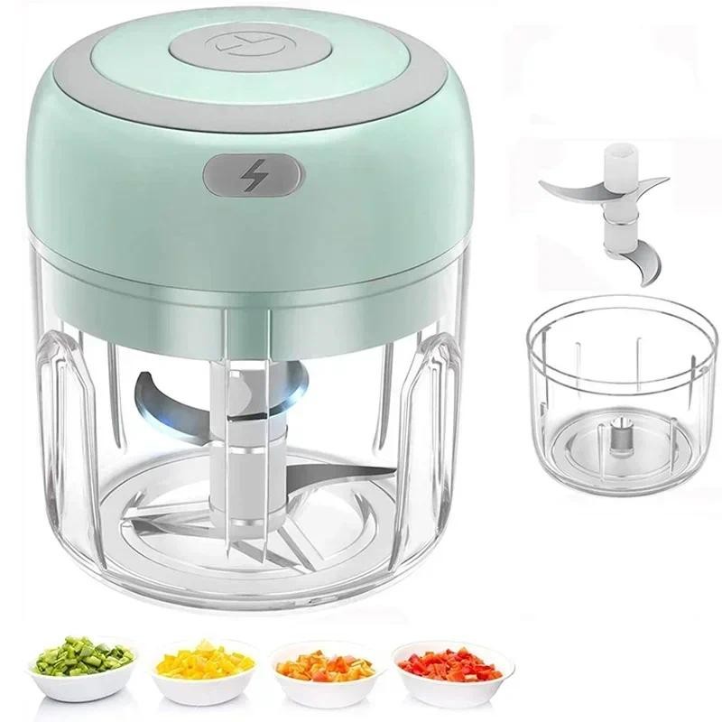Electric Mini Rechargeable Vegetable Chopper Blender Electric Chopper Portable Cordless Mini Food Pr