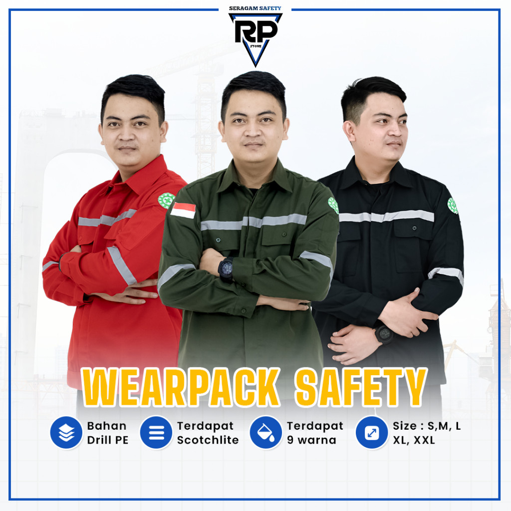 Wearpack safety | kemeja safety | wearpack atasan | baju safety lengan panajang