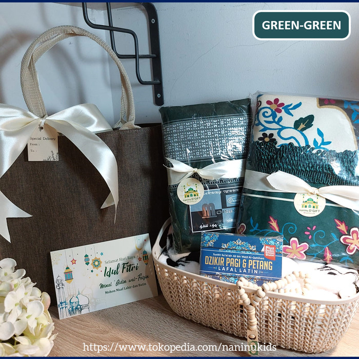 

Best Seller NANINU DGIFT hampers sarung dan sajadah pria | lebaran | ulang tahun 1 - Green-Green