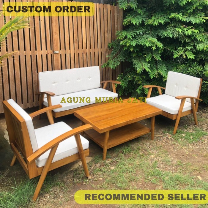 Kursi Tamu Set Minimalis Kayu Jati Asli