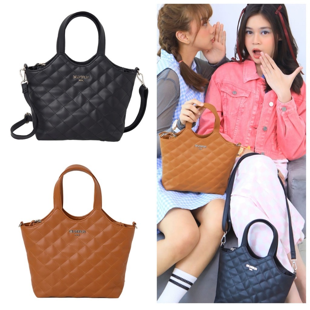 Tas Bahu Wanita Armelle Mini Bowler Bag Brunbrun Paris Ori Kualitas Terjamin