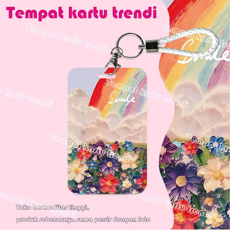 

ID CARD HOLDER,Tempat kartu bunga/pelangi model lukisan cat minyak, cocok untuk kantor/sekolah, kartu pelajar/kartu angkutan, kartu akses, KTP, Flazz, kartu kredit elektronik dan uang elektronik.