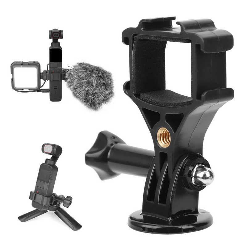 Camera Expansion Bracket Frame Triple Cold Shoe Microphone Extension Fixed Mount for DJI OSMO Pocket