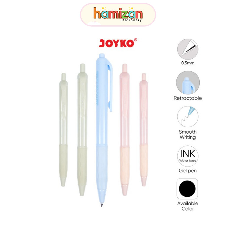 

Gel Pen Pulpen Pena Joyko GP-337 Paspen Gel 0.5 mm/( 1 pcs ) GP337 Paspen Gel pen Pastel Cetek / Pulpen Gel Cetrek Gp-337 Gp 337 Paspen Gel Joyko