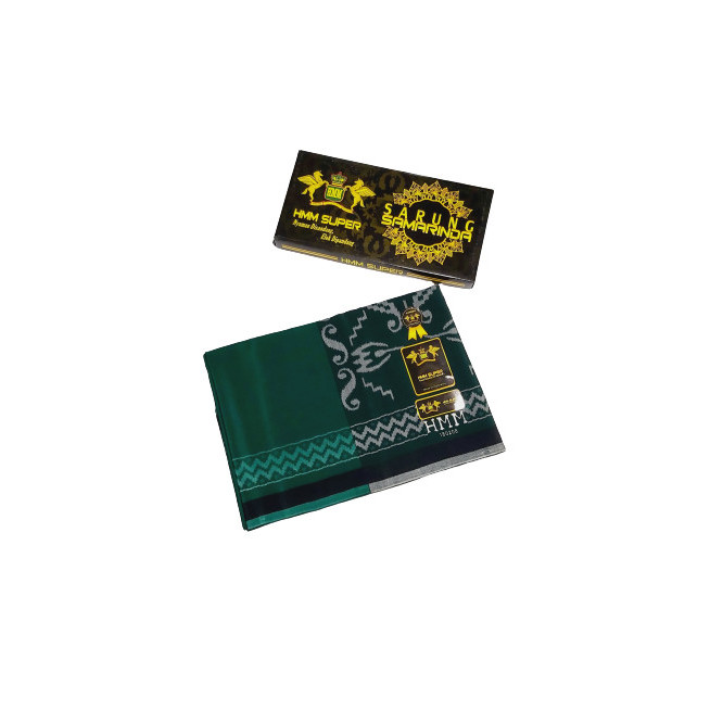 BEST SELLER SARUNG SAMARINDA HMM POLOS - Hijau Botol