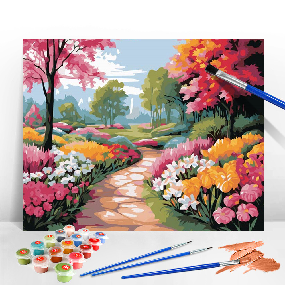 

Landscape Drawing By Numbers Garden Crafts Supplies Drawing By Numbers Road Scenery Handmade Art Wall Decor Living Room