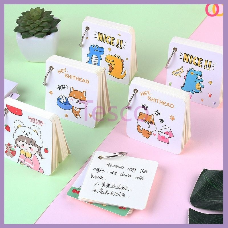 

Tesco Mini Notebook/Notepad dengan Gantungan/Memo Ring Notebook/