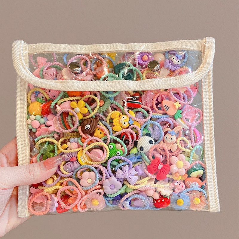 

50pcs Children's Rubber Band Hair String Hair Rope Mini Size Hair Ring for Baby Girls Hair accessory