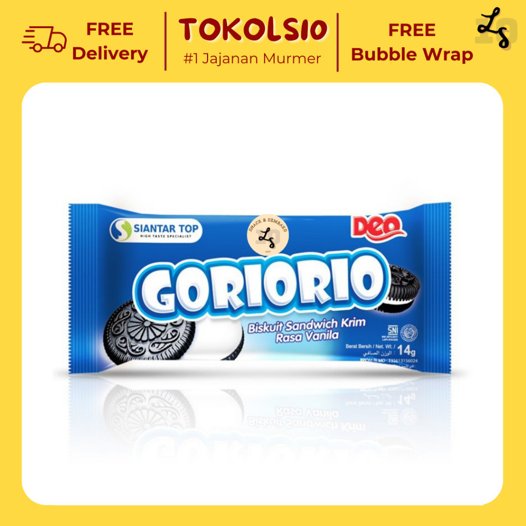 

Biskuit Sandwich Goriorio - 1 Pack isi 20 pcs (14Gr)