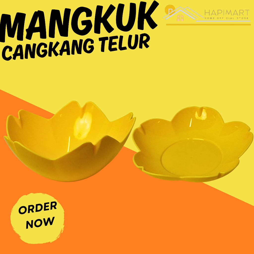 Piring Dan Mangkuk Cangkang Telur/Piring Yellow Bebek Lucu Wadah Buah/Mangkuk Mini Desain Bunga Mela