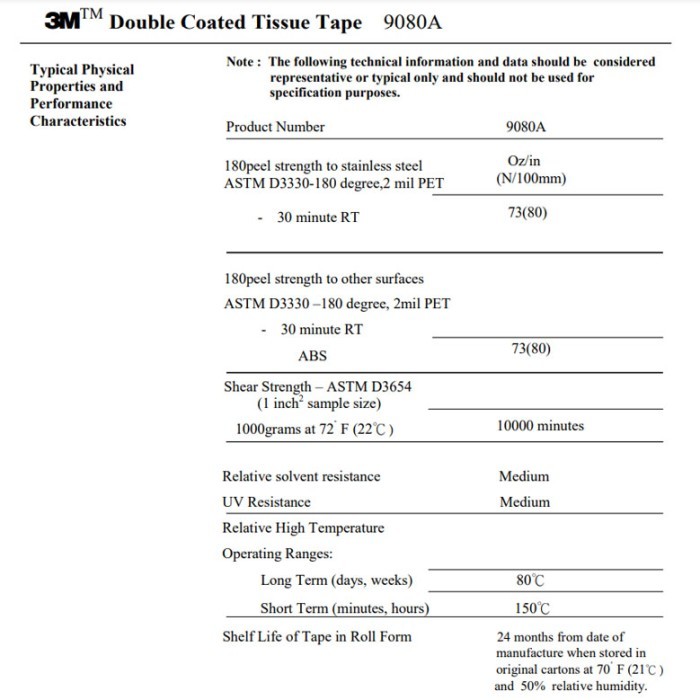 

3M Double Tape 25mm 50mm x 50 M, 9080a Tisu Tissue Tissu - 10cmx50meter 4