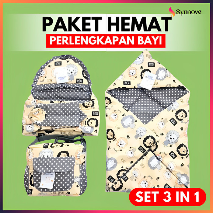 Perlengkapan Bayi SET 3 In 1 Gendongan Bayi Newborn Selimut Bayi Tas Bayi Multifungsi