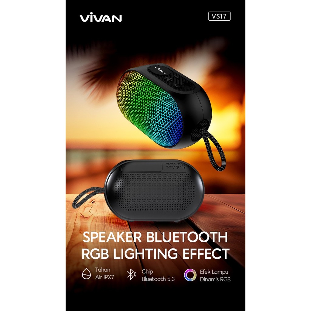 SPEAKER VIVAN VS17 | Speaker Mini Vivan VS17 Waterproof