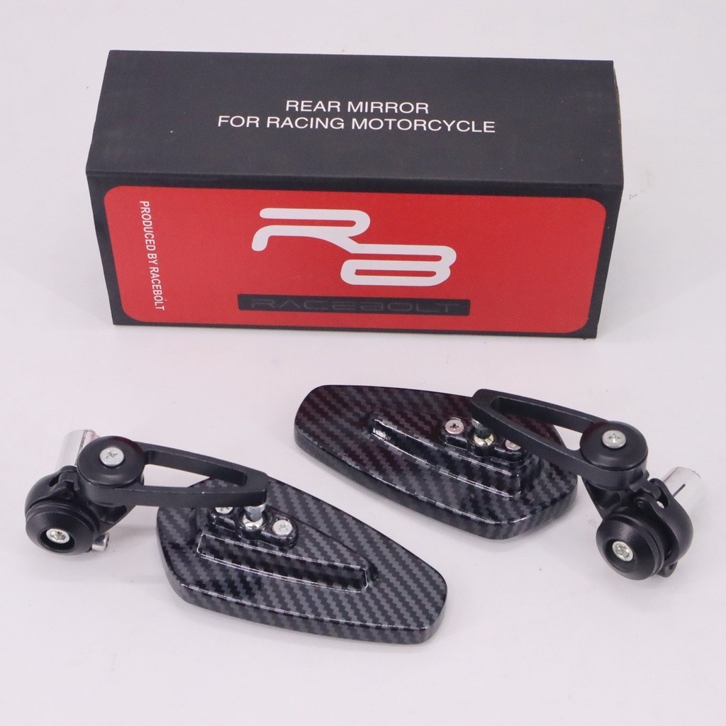 Spion Jalu Oval Carbon 100% Anti Karat Spion Bar End Universal Motor Spion Motor Spion Beat Spion Va