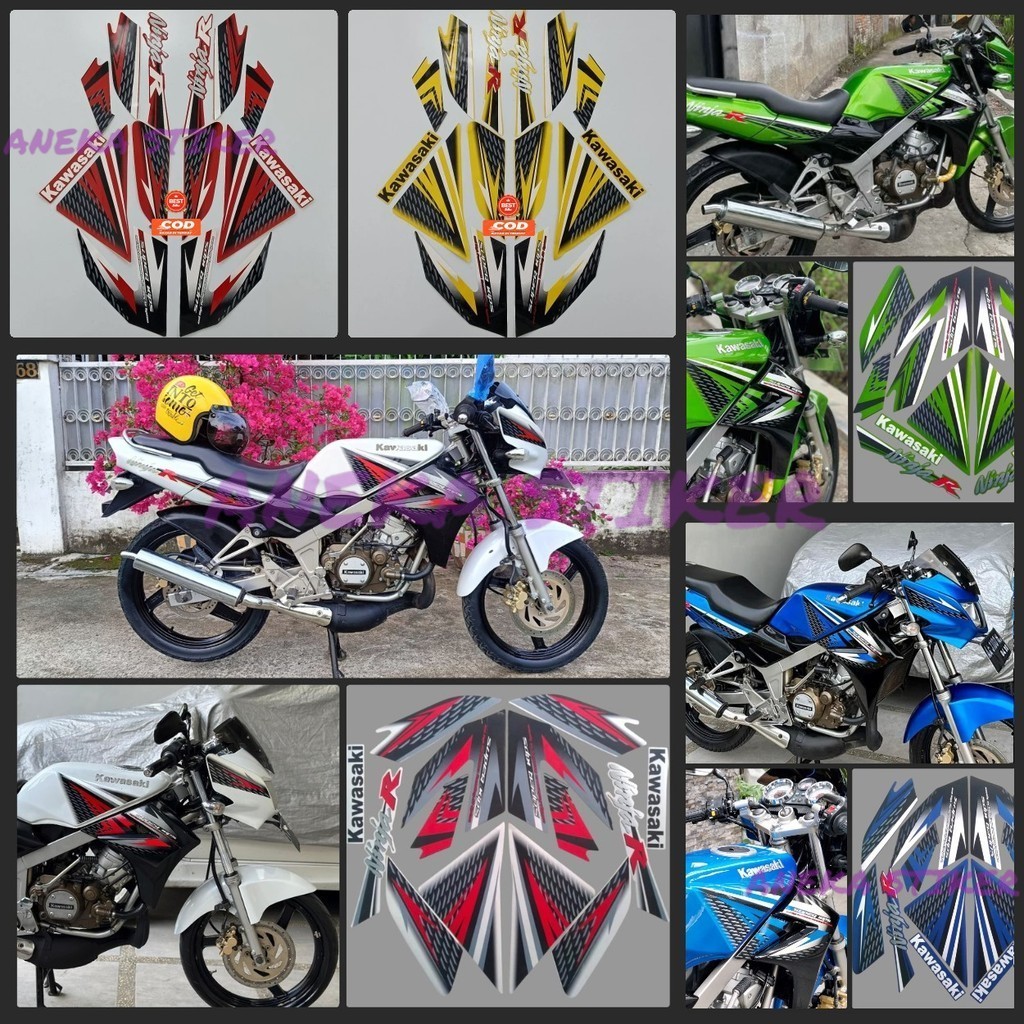 Striping Stiker kawasaki ninja r standar 2013 Fullset model original