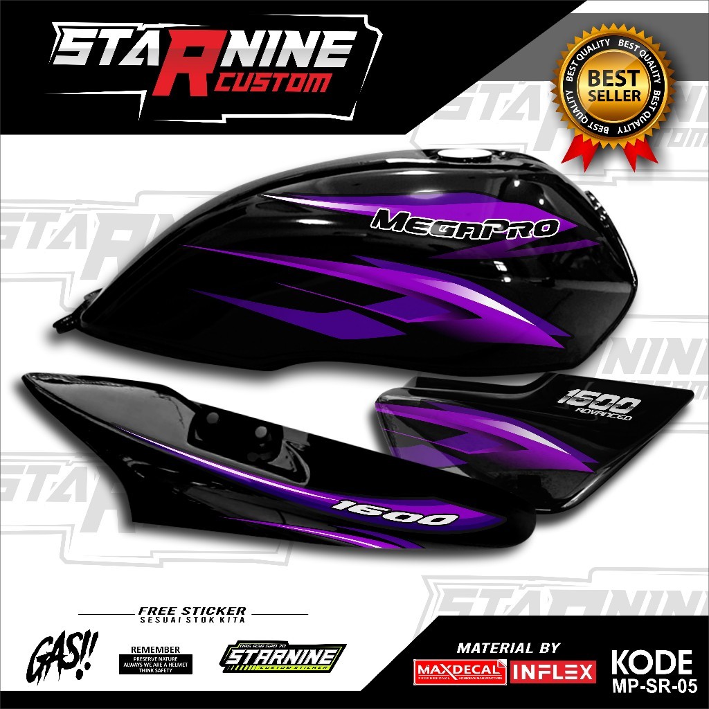 STRIPING MP HIU STIKER MEGAPRO HOLOGRAM VARIASI