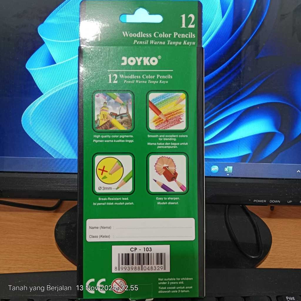 

GROSIR Joyko Pensil Warna 12 Warna Panjang P-103 TERMURAH