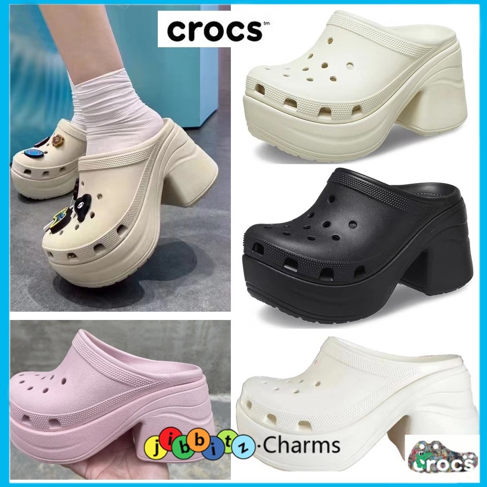 Sandal Crocs Siren Clog Wanita Sandal Wedges Wanita  Clog tinggi 10 cm [208547]