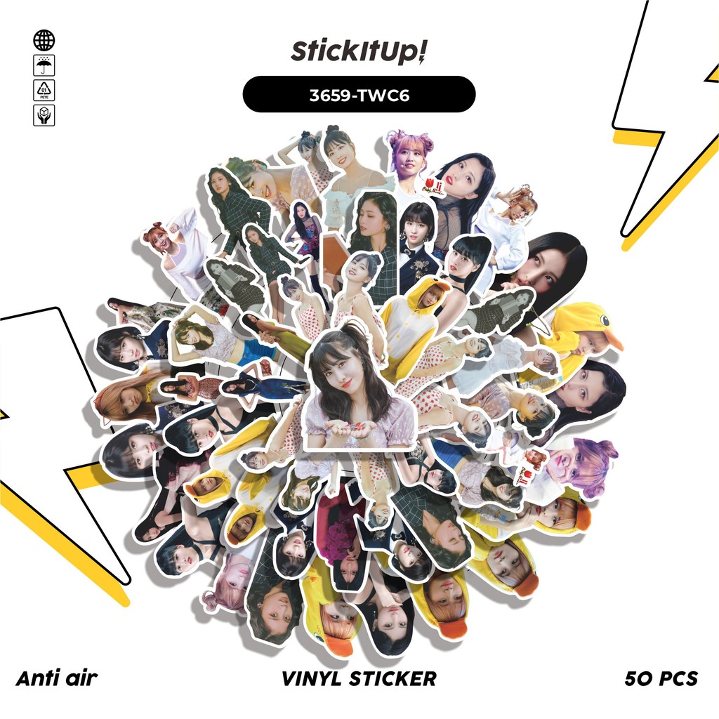 

COD✨ 50 Pcs Stiker TWICE MOMO Lucu Anti Air Untuk Dekorasi Notebook Sepeda Skateboard Handphone DIY