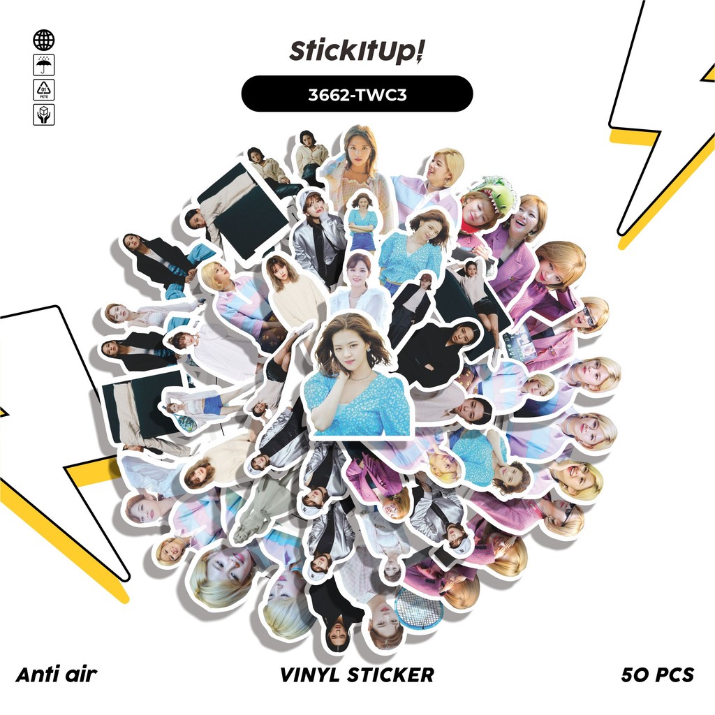 

COD✨ 50 Pcs Stiker TWICE JEONGYEON Lucu Anti Air Untuk Dekorasi Notebook Sepeda Skateboard Handphone DIY