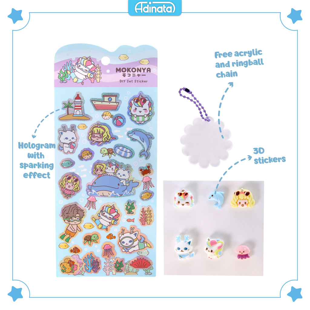 

Mokonya DIY Set Stickers 2450-6163 / Stiker - Adinata