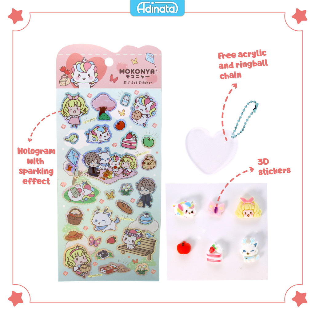 

Mokonya DIY Set Stickers 2450-6164 / Stiker - Adinata
