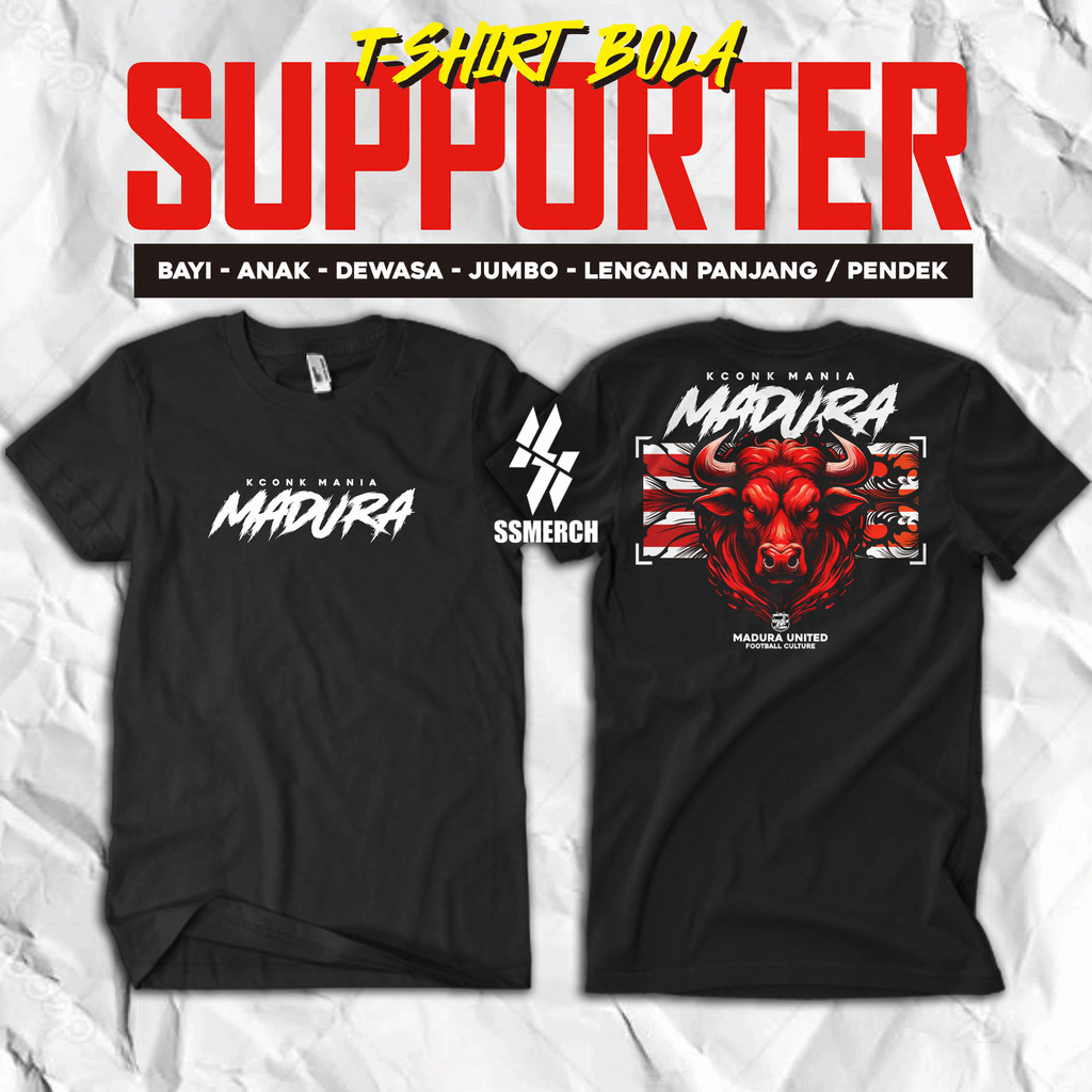 Kaos Madura United - Kaos Supporter Madura /Madura Fans/Kaos distro Madura/ Kaos Kconk Madura (MDR01