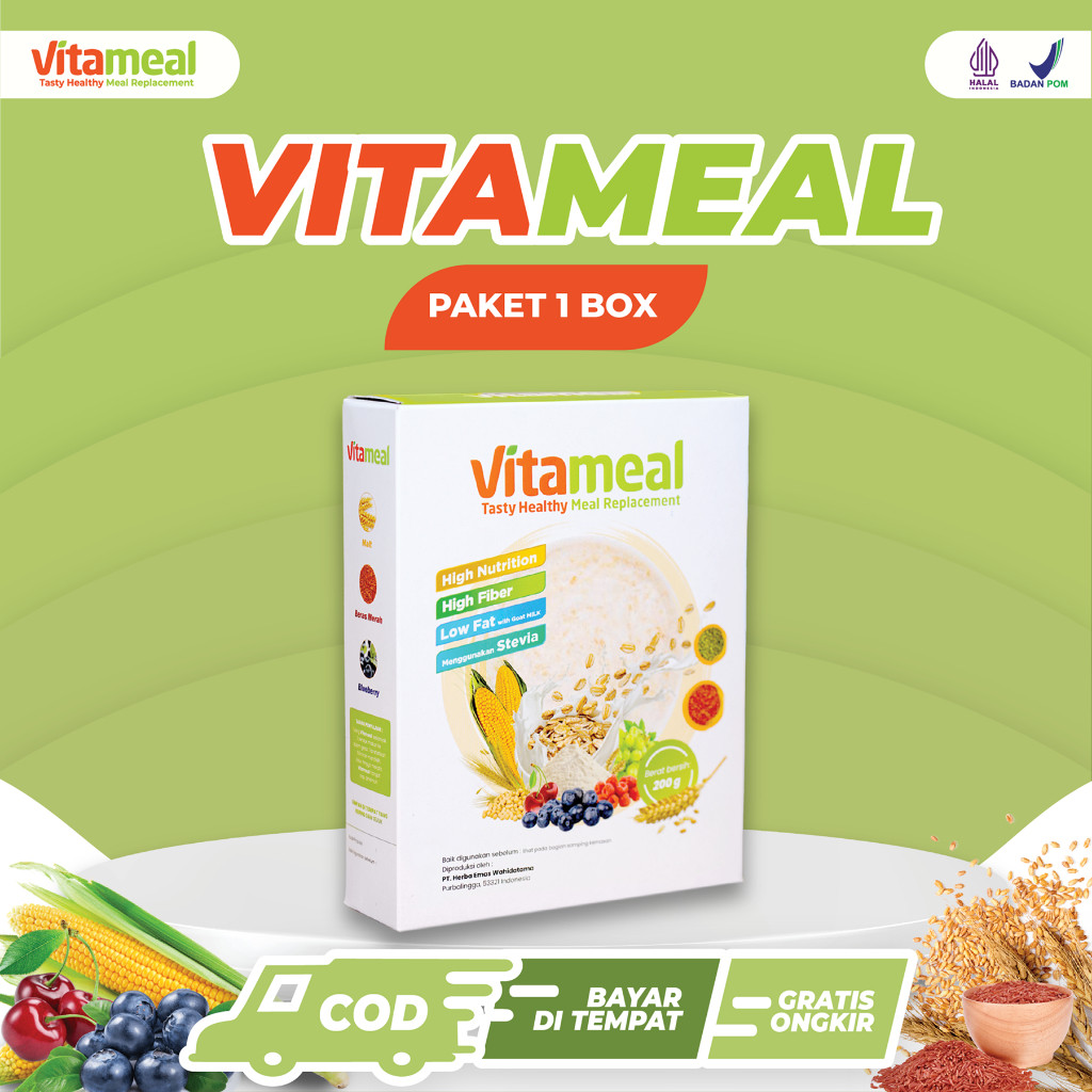 

VITAMEAL Sereal Diabetes Multigrain Ampuh Menurunkan Gula Darah Tinggi Mencegah Diabetes Kolesterol Herbal Alami Tanpa Efek Samping