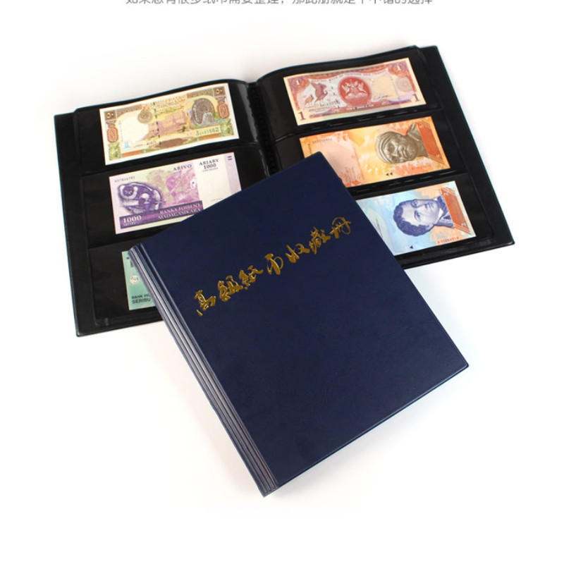 

banknote album collection book 120pockets note album paper moneny album standard hot-pressing MingT PCCB