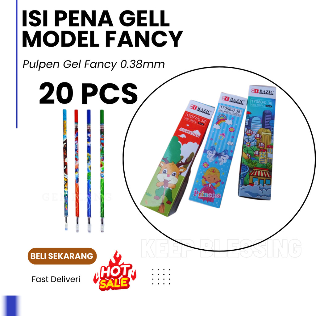 

Fancy Gel Pen Refill / Pulpen Gel Fancy 0.38mm / Gel Refill Random 20 Pcs / Isi Pen Gel / Cod / Duta Gemilang