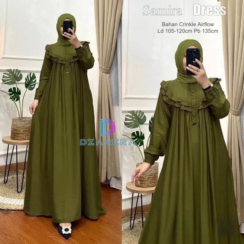 Gamis Wanita Dewasa Jumbo Bahan Crinkle Airflow Premium