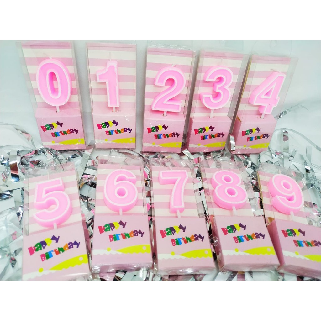 Lilinv Ultah Angka Ulang Tahun Macaron Pastel Set Hiasan Kue Bolu