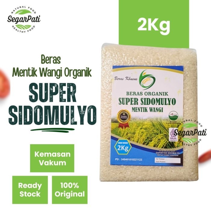 

Super Sidomulyo Beras Pandan / Mentik Wangi Organik Premium 2 Kg