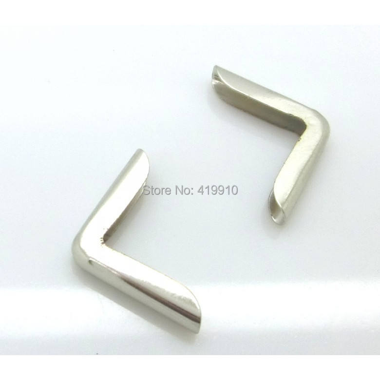 

Free Shipping-200PCs Silver Tone Book Scrapbooking Albums Menus Folders Corner Protectors(Fit 3mm thick) 21x15mm J1701