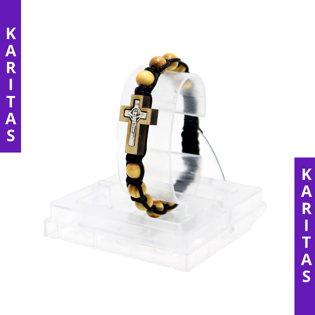 GELANG SALIB EKSLUSIF (IMPOR) / GELANG ROSARIO KAYU/ GELANG SALIB / GELANG TALI / GELANG ROHANI