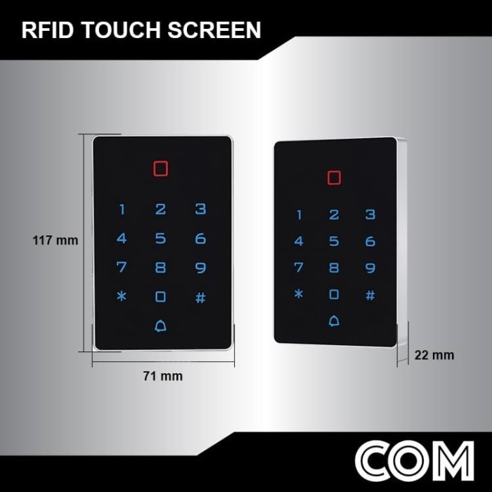 

LARIS -RFID PROXIMITY ENTRY DOOR LOCK ACCESS CONTROL TOUCH SCREEN