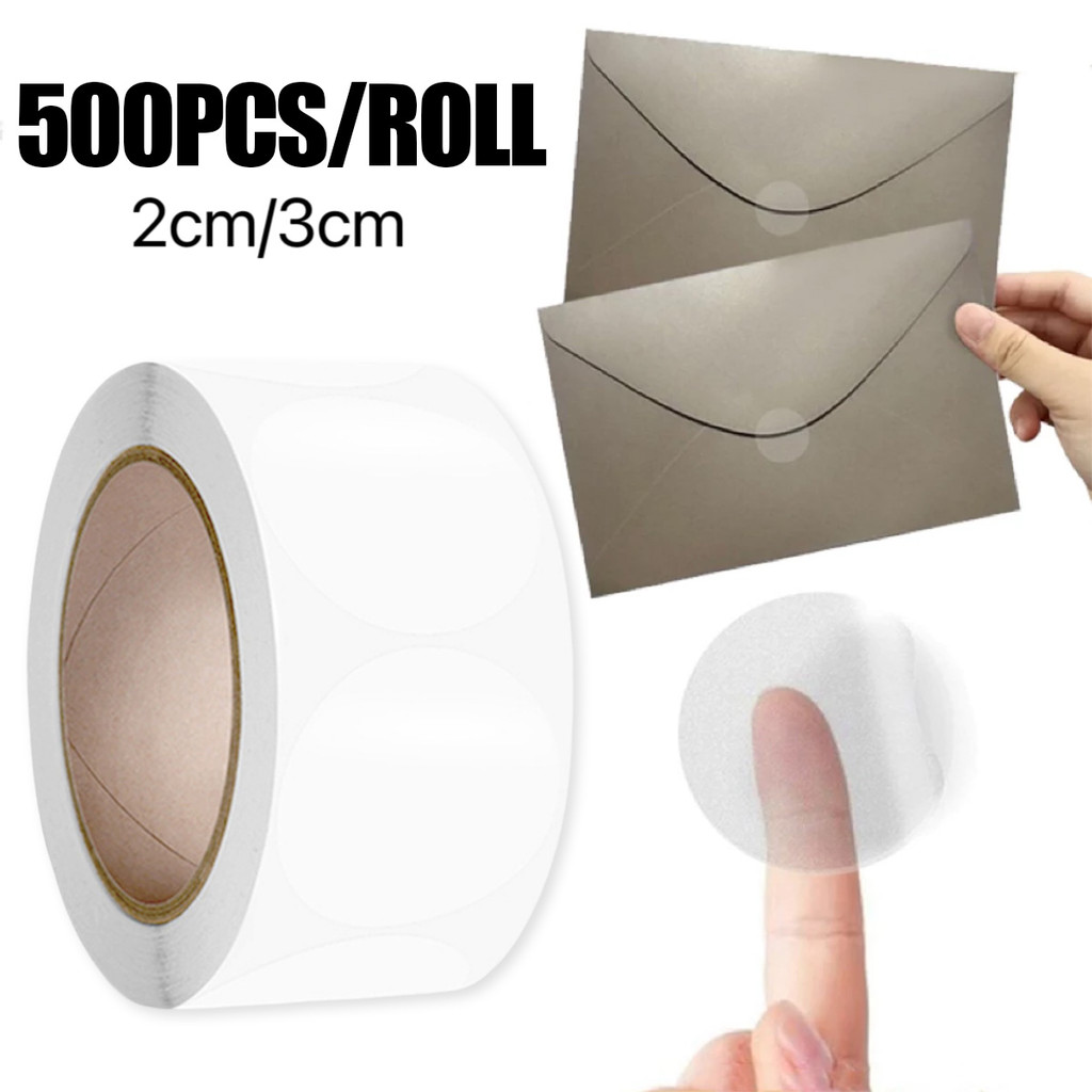 

500pcs/roll Sticker Segel Bulat sticker segel amplop Stiker segel transparan stiker penyegel pembungkus kado
