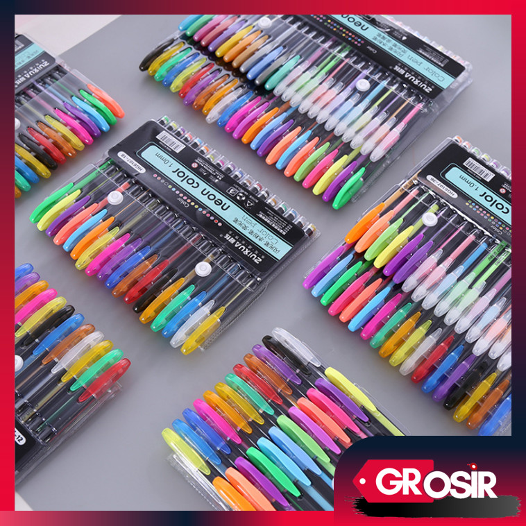 

Grosir - S6076 Pulpen Warna-Warni 12 PCS / Pulpen Warna-Warni Tinta / Pen Gel Color / Colorful Pulpen Gel Ink / Pulpen Gel Glitter