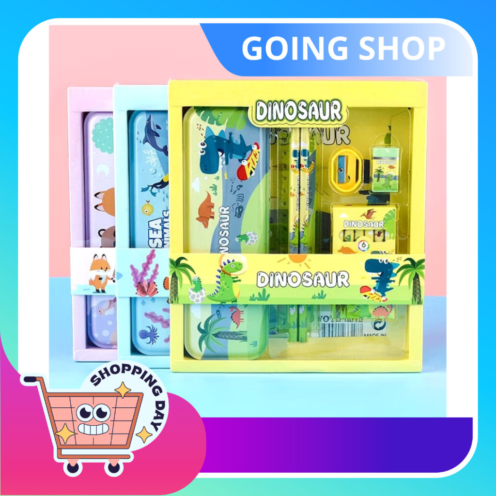 

[ GS ] Kotak Pensil Anak Set Stationery Untuk Hadiah Anak Sekolah Kotak Pensil Karakter Murah Stationery Alat Tulis Set Tepak Pensil