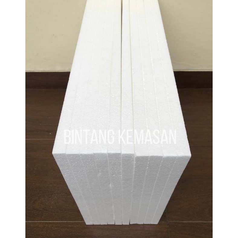 LARIS-Styrofoam Lembaran 100 x 50 x 10cm HARD DENSITY 20 Lembaran Foam