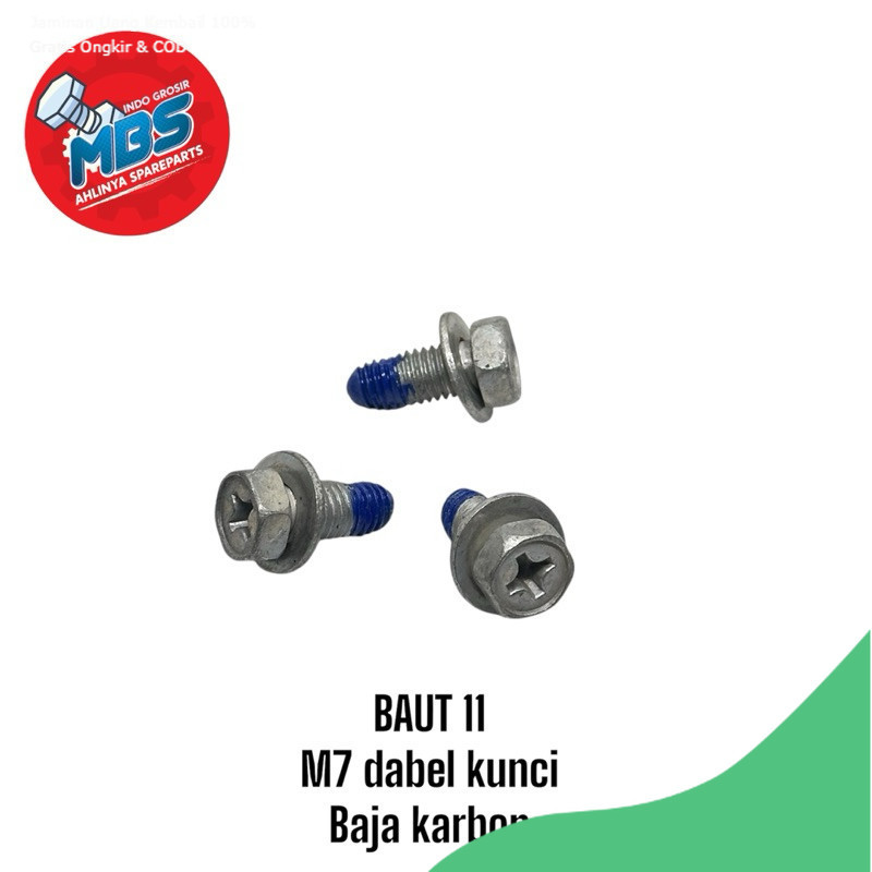 gosir BAUT 11 M7 x 15 DABEL KUNCI RING PATEN 1,5cm cod
